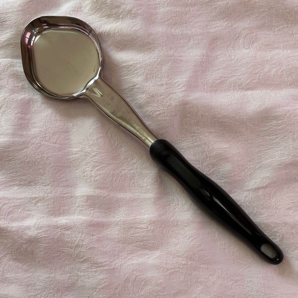 JP Stainless Steel Spoodle Round 4 Oz W/ Heat Resistant Black Handle